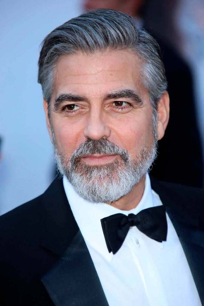 George Clooney’s Side Part #oldmanhaircut #haircutforoldermen 