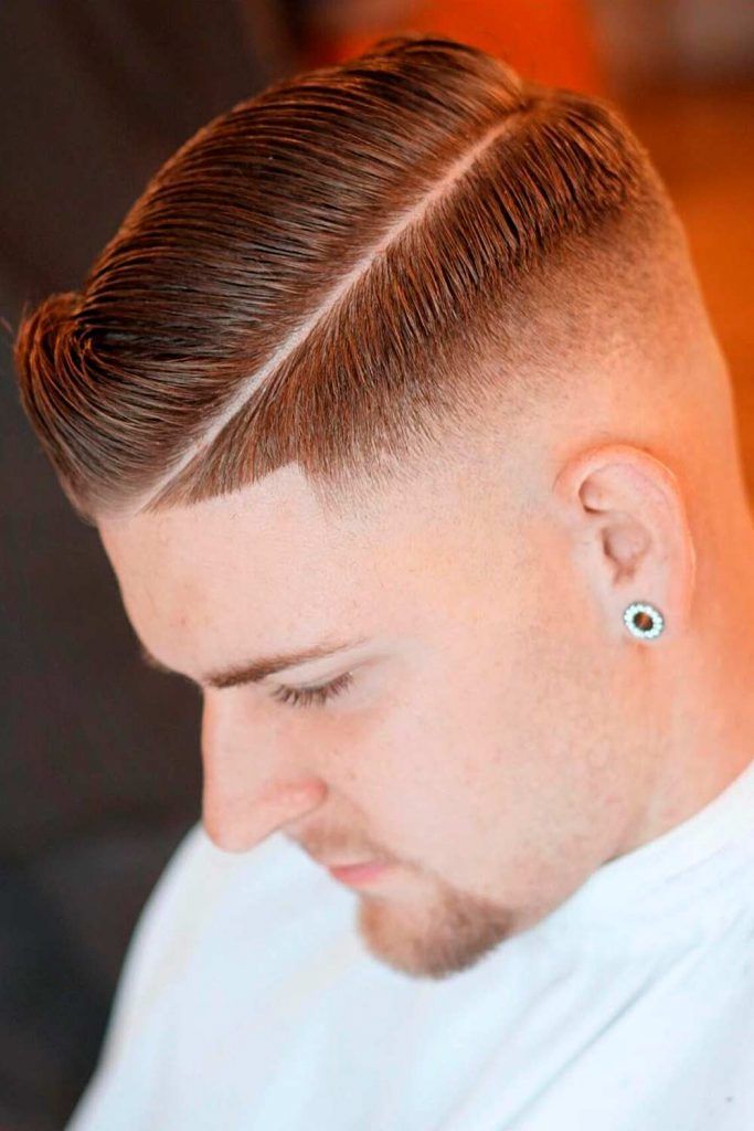 Hard Side Part + Fade #regularhaircut #fade #combover #comboverfade #hardpart 