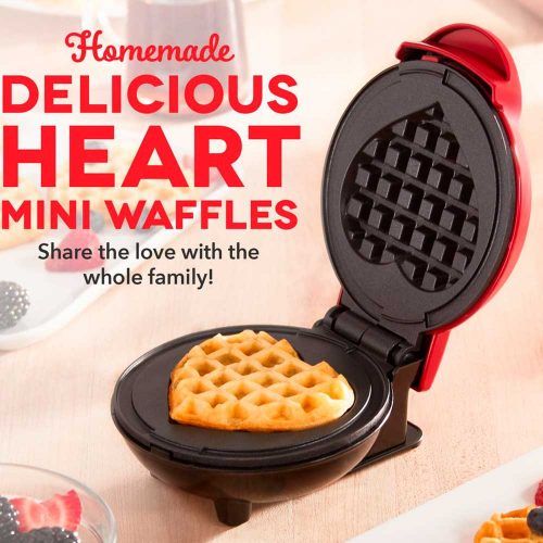 Heart-Shaped Mini Waffle Maker #giftsforher #valentinesdaygifts