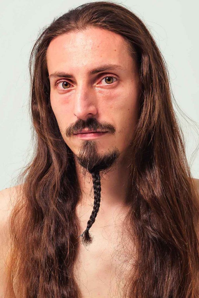 long goatee braided