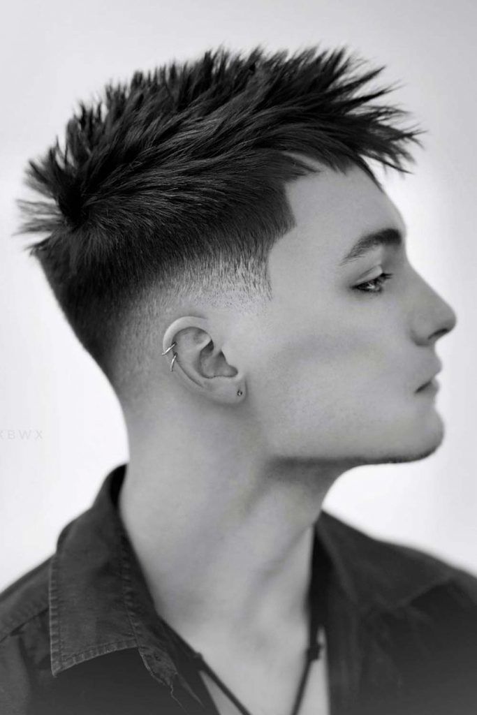 Spiky Hairstyle #taper #taperhaircut