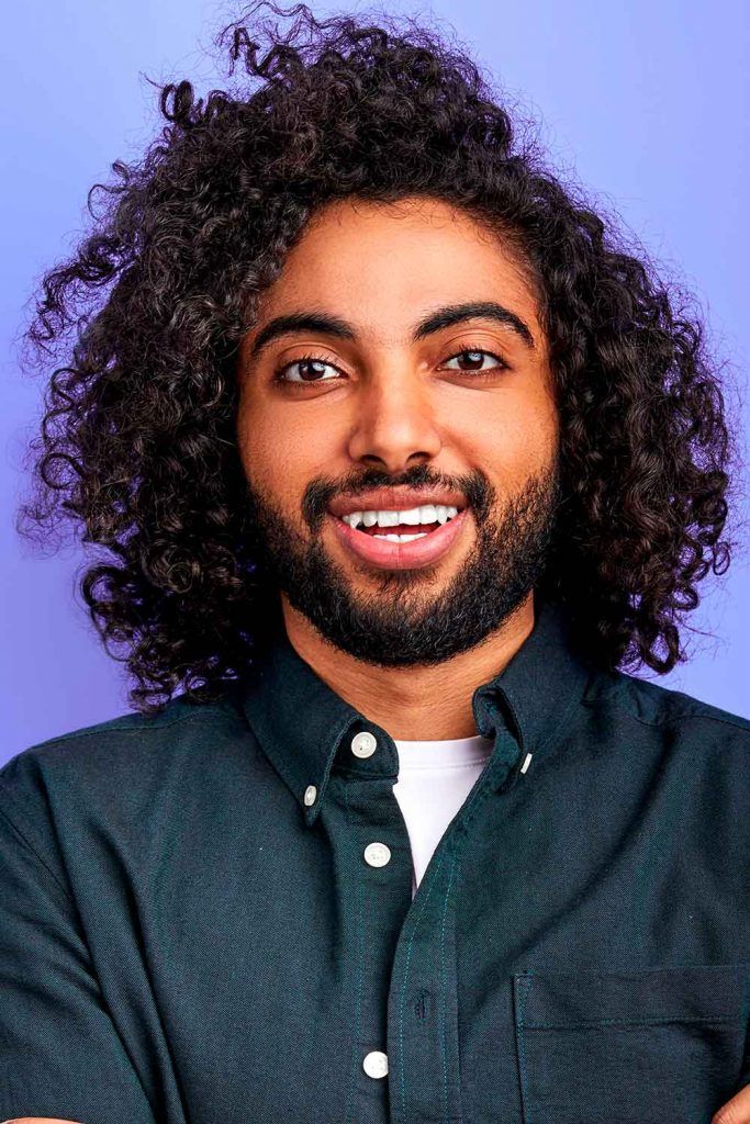 Almost Afro Hairstyle #jewfro #curlyhairmen #curlymen 