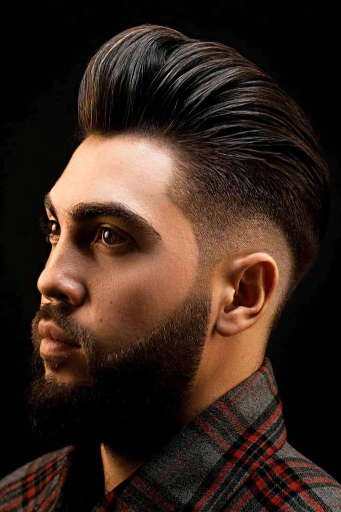 Pompadour Fade With Beard #pompadour #pomp #pompadourfade