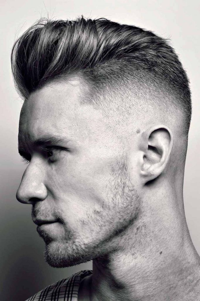 high fade pompadour haircut