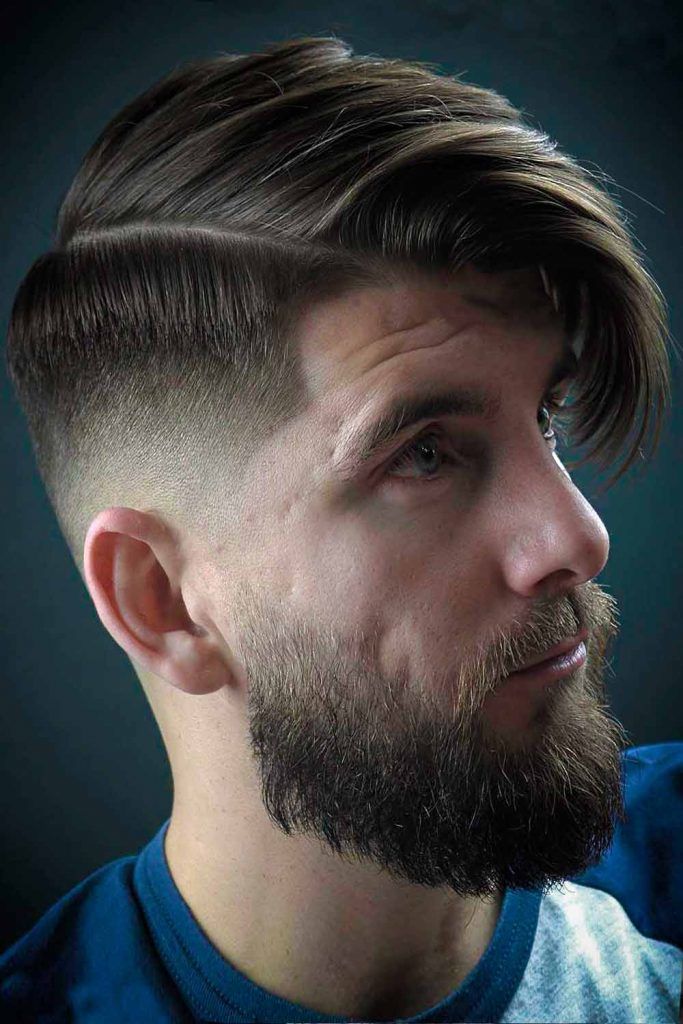 Long Combed Top And Beard #combover #comboverfade #fade