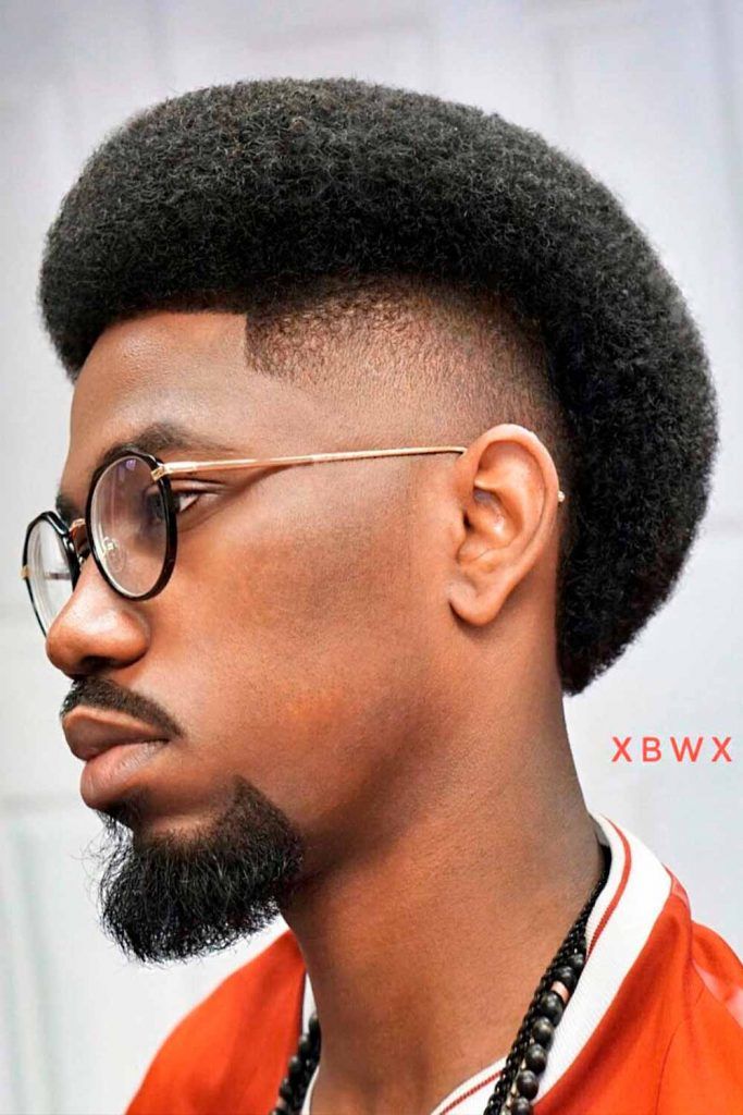 curly afro fade haircut black men