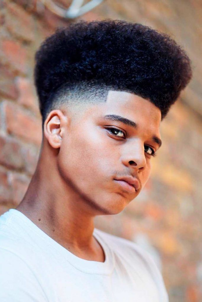 Fade Haircut Black Men Mid Temple High Flat Top Line Up 683x1024 