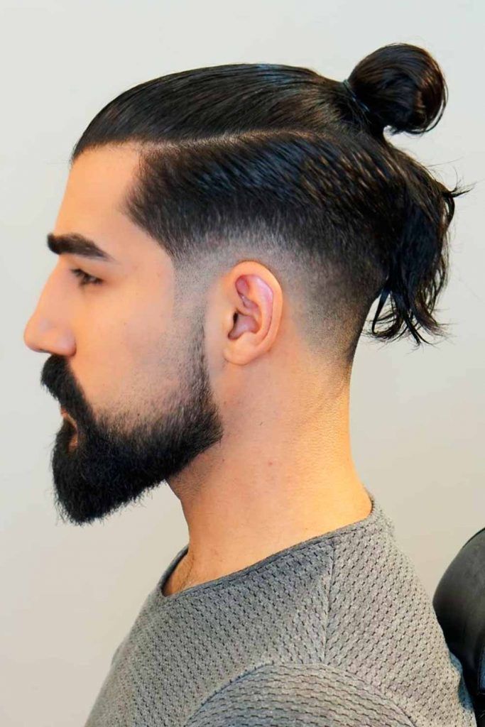 Man bun deals with fade