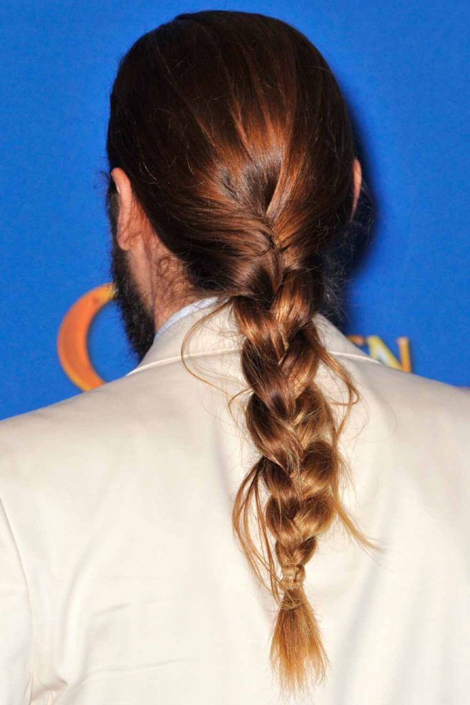 Dutch Braided Long Hairstyle #mensupdos #mensupdo #updohairstyles