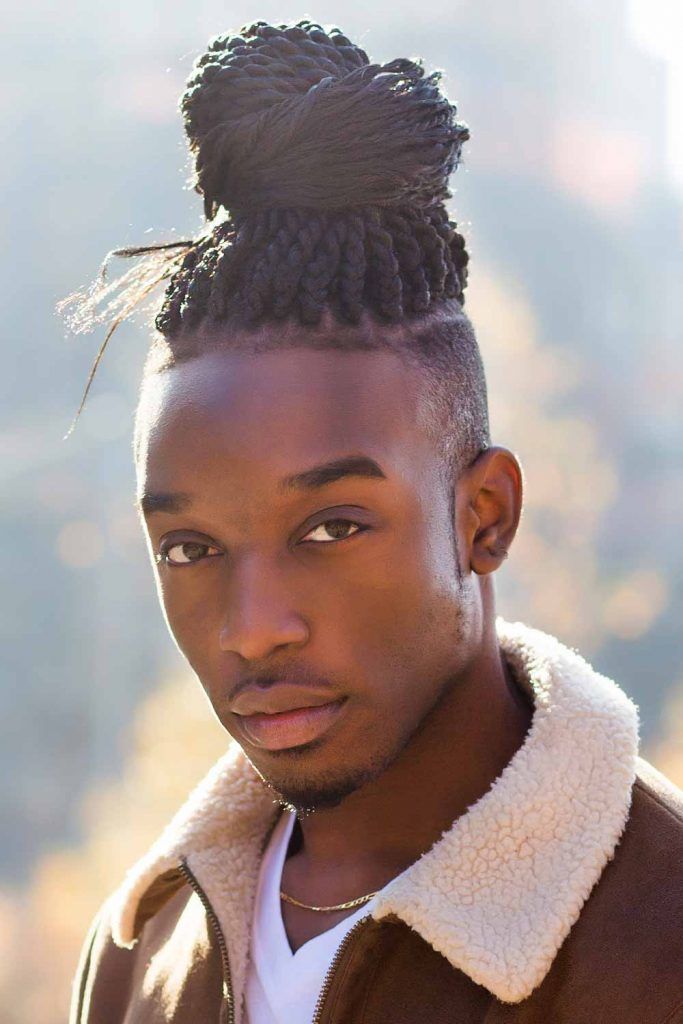 Braided Dreadlocks In Updo #mensupdos #mensupdo #updohairstyles