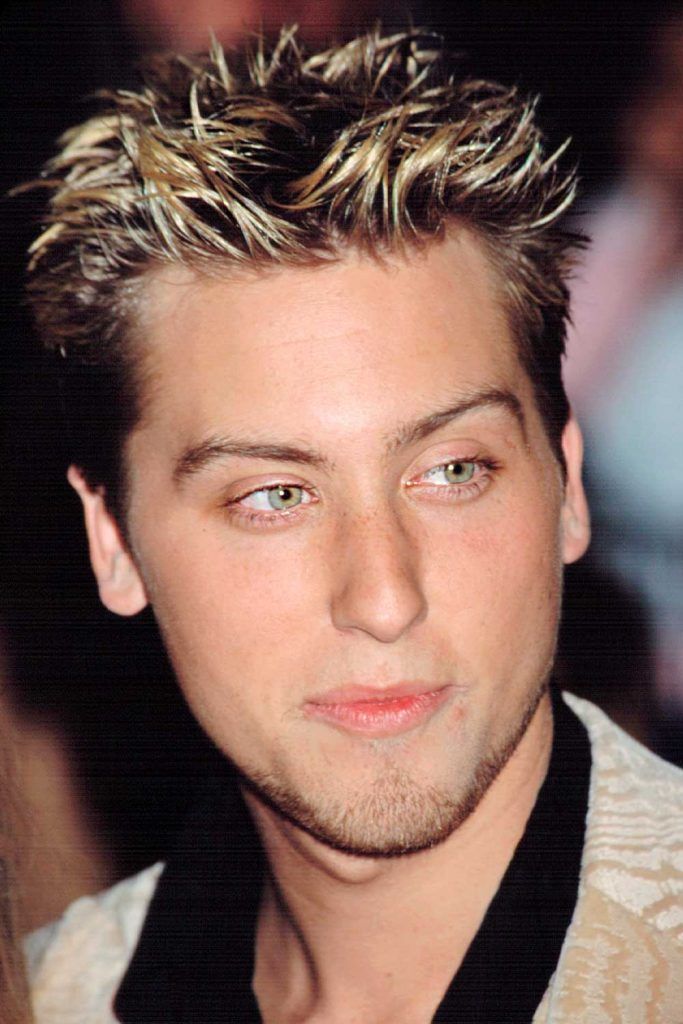 90s Hairstyles Men Frosted Tips Lance Bass 683x1024 