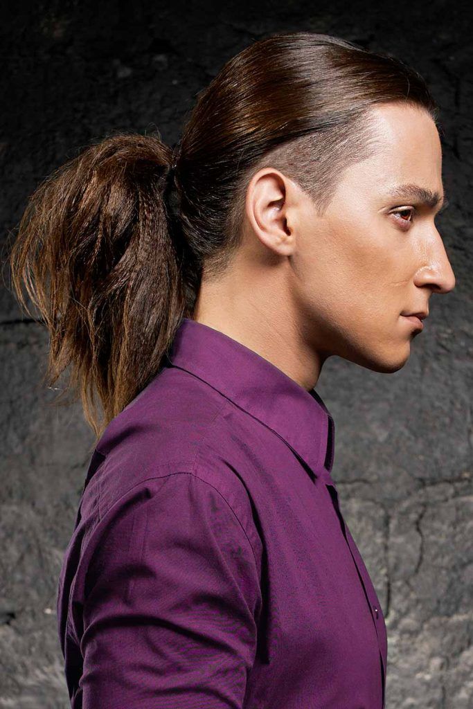 Ponytail With Undercut Long Hairstyles Men #longhairstylesformen #menslonghairstyles #longhairmen #menslonghair