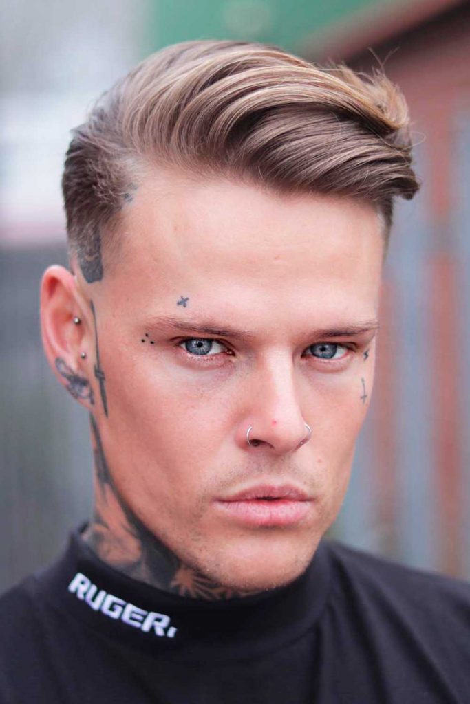 mens undercut side part fade