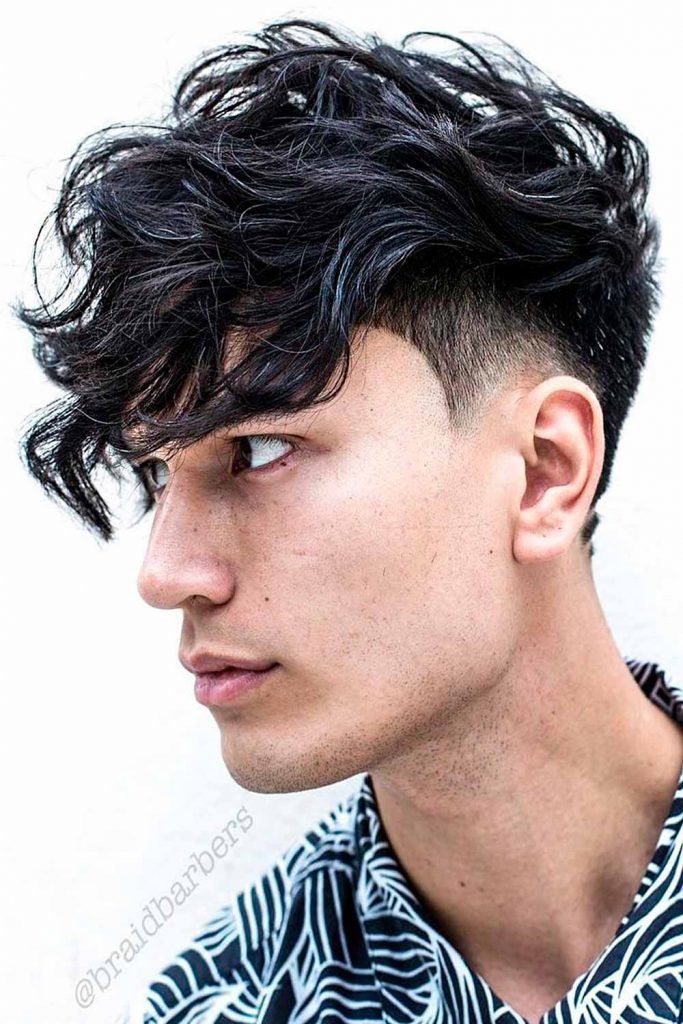 Elongated Fringe #undercut #curlyhair #curlyundercut #curlyhairmen