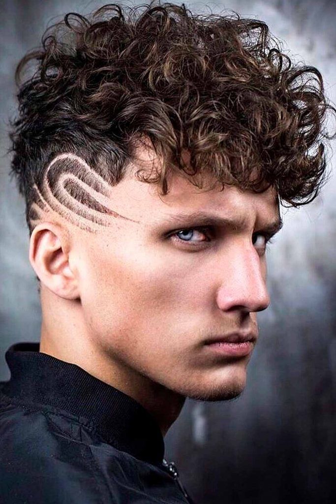 Undercut Design #undercut #curlyhair #curlyundercut #curlyhairmen