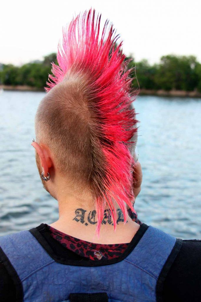 Pink Punk Mohawk #punk #punkhairstyles #punkhair 