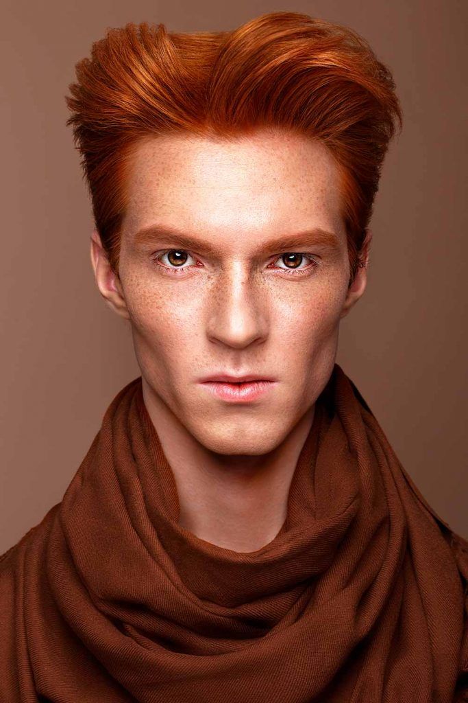 Natural Bright Red Hair Men