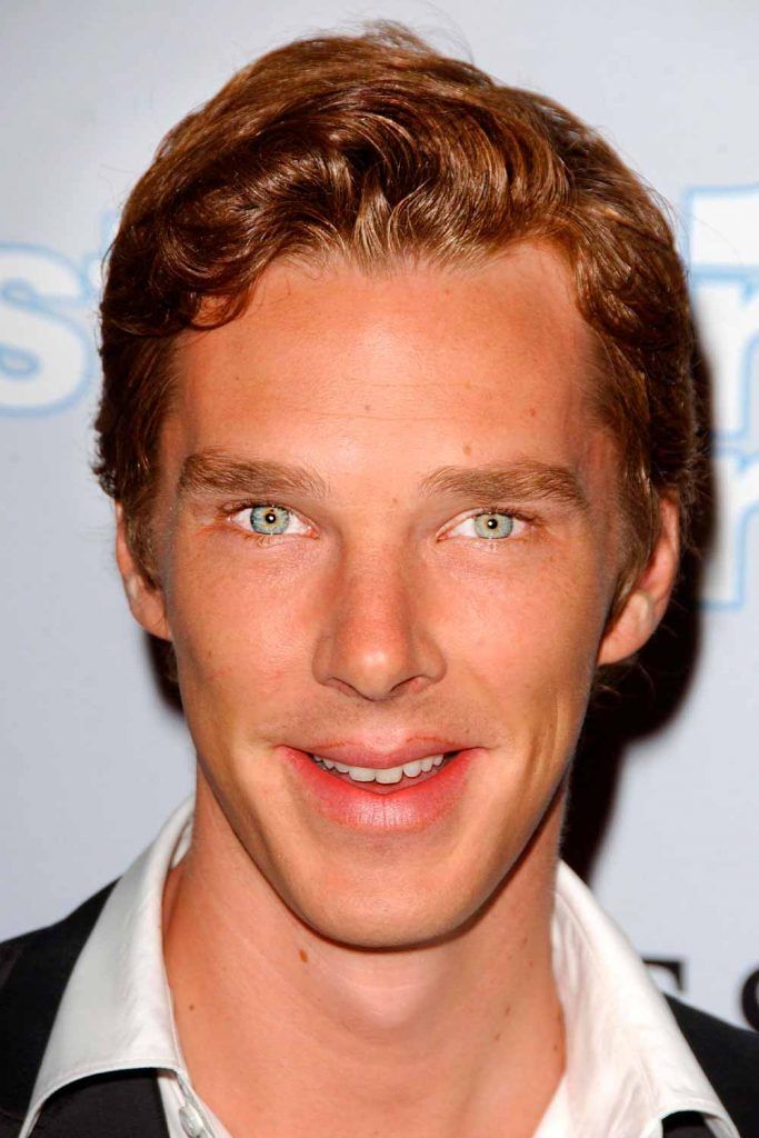 Benedict Cumberbatch's Curly Brushed Back #redhairmen #redhairedmen #gingerguys #redguys 