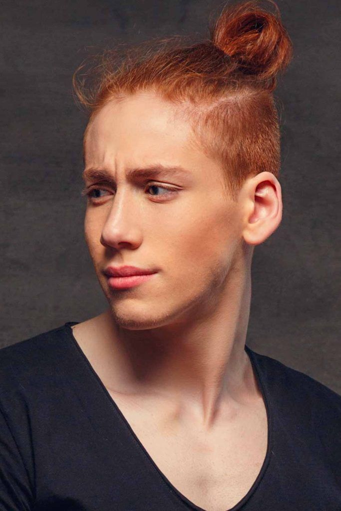 Undercut Man Bun #redhairmen #redhairedmen #gingerguys #redguys 