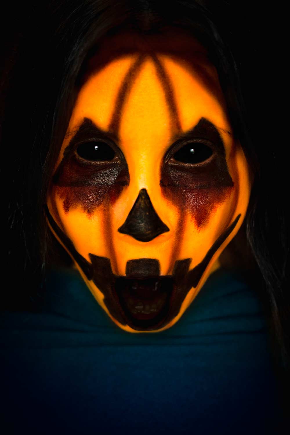 Pumpkin #halloweenmakeup #halloweenmakeupmen #halloweefacepaint #mensfacepaint