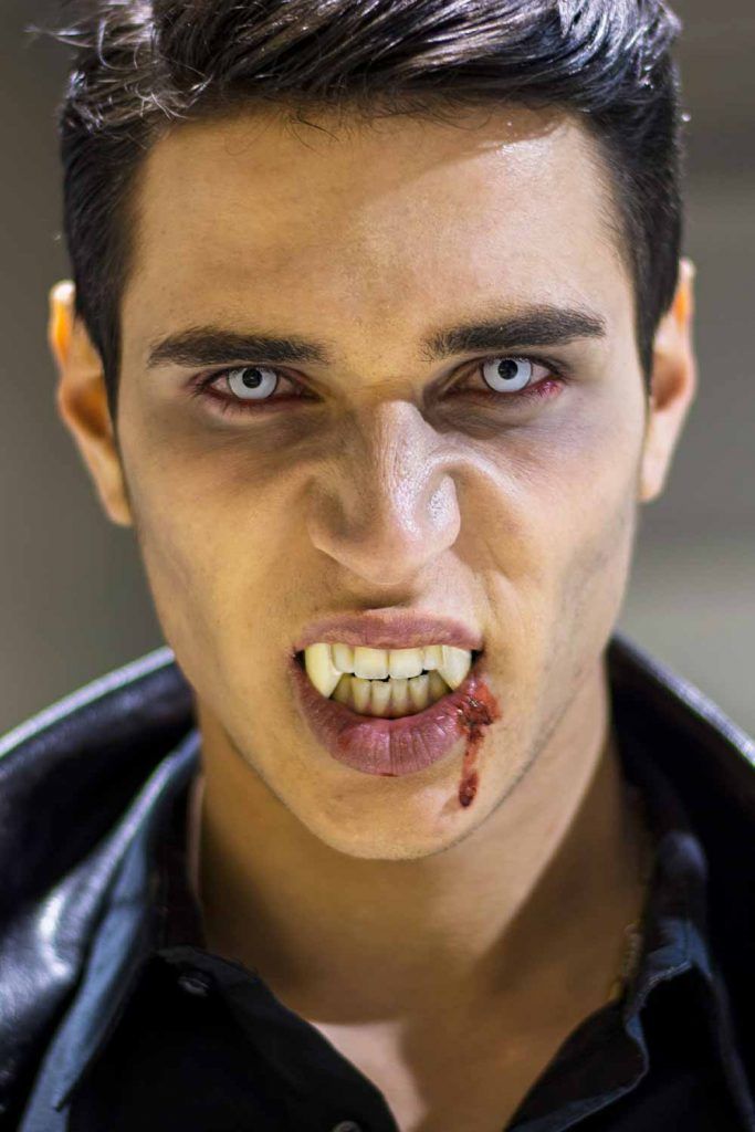 Vampire Halloween Makeup Men #halloweenmakeup #halloweenfacepain 