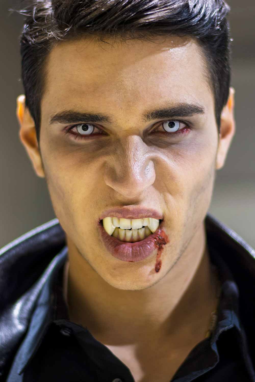 Vampire Halloween Makeup Men #halloweenmakeup #halloweenfacepain