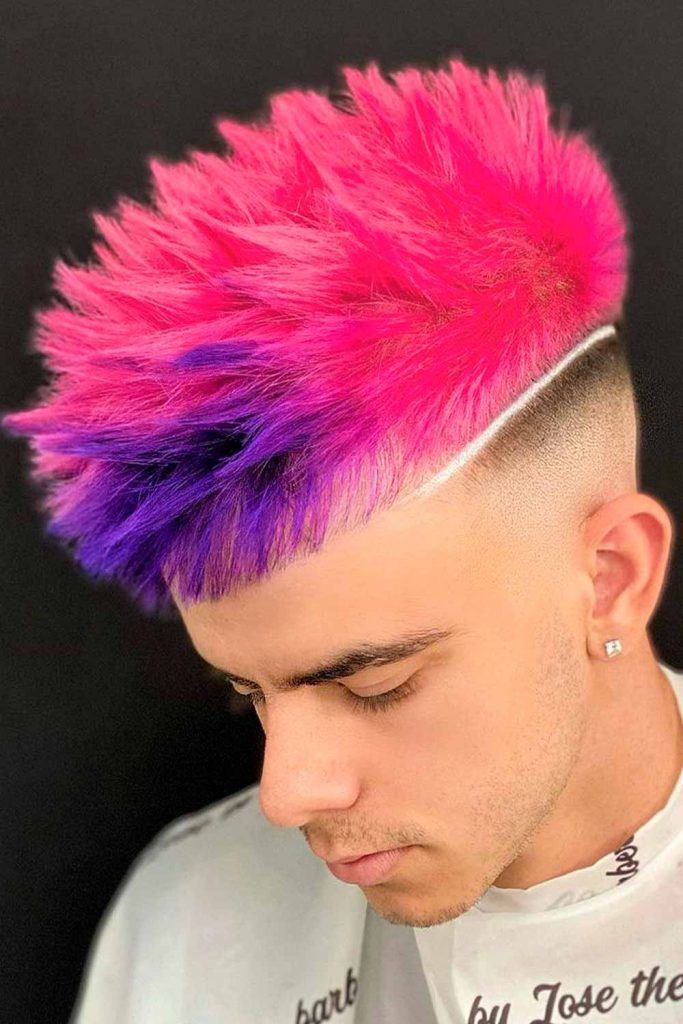 Purple Pink Hair #menshaircolor #haircolorformen #menscolors