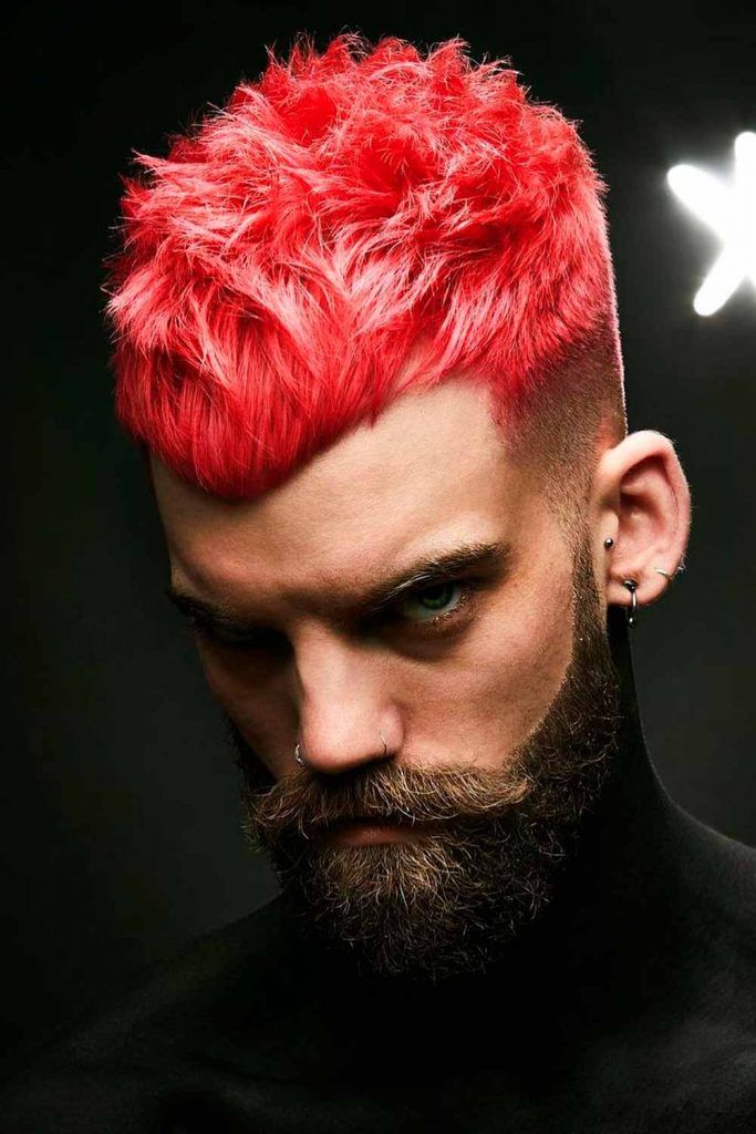 Red Pink #menshaircolor #haircolorformen #menscolors