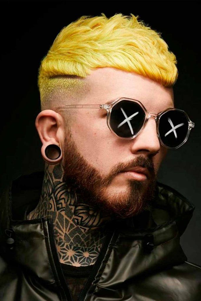 Bright Yellow #menshaircolor #haircolorformen #menscolors