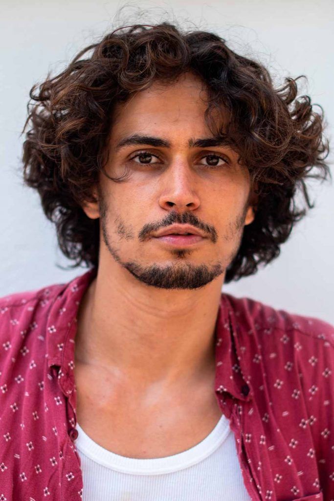 Image of Curly Shag men's haircut