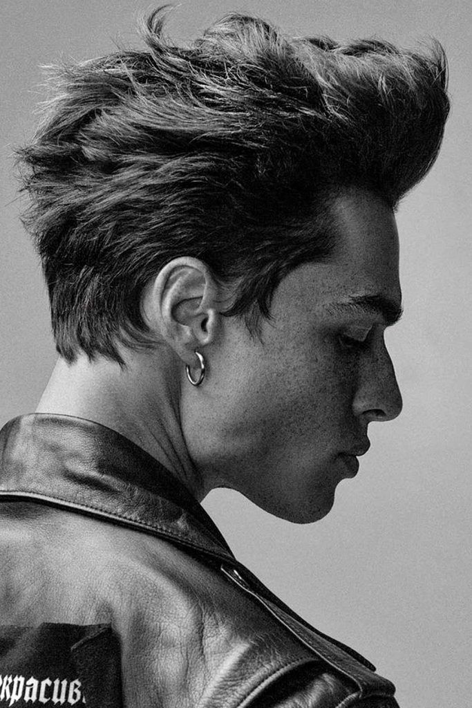 Image of Pompadour Shaggy hairstyle for men