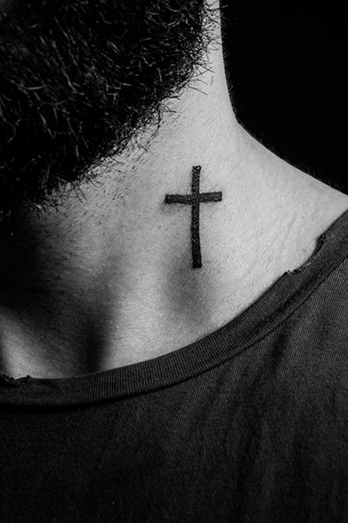 cross tattoo designs for men on back