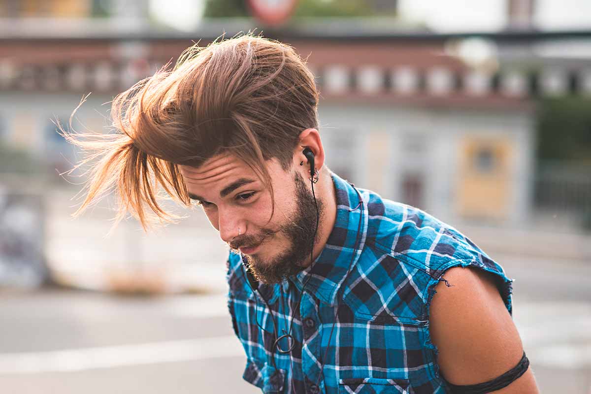 hipster fade haircut with beard