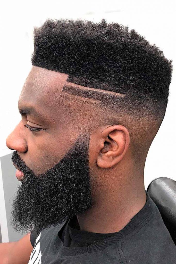 Cabelo curto com parte dura Cortes de cabelo de homens negros