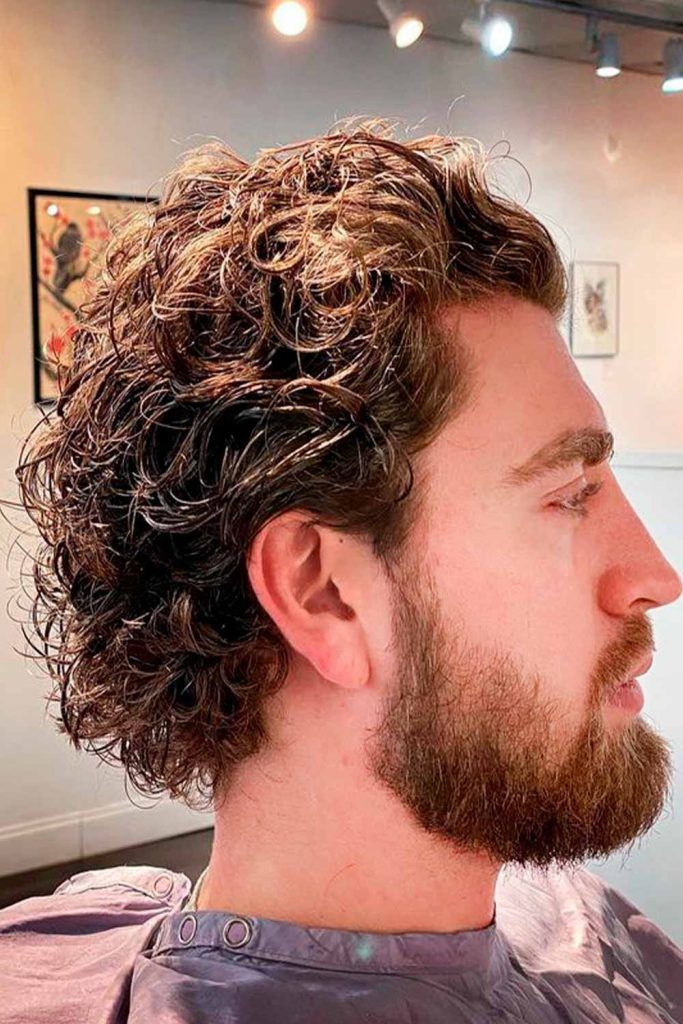 Curly Low Maintenance Medium Length Mens Hairstyles 2020 272438   Medium Length Hairstyles Guide Men Curly Slicked Brushed Back Quiff 683x1024 