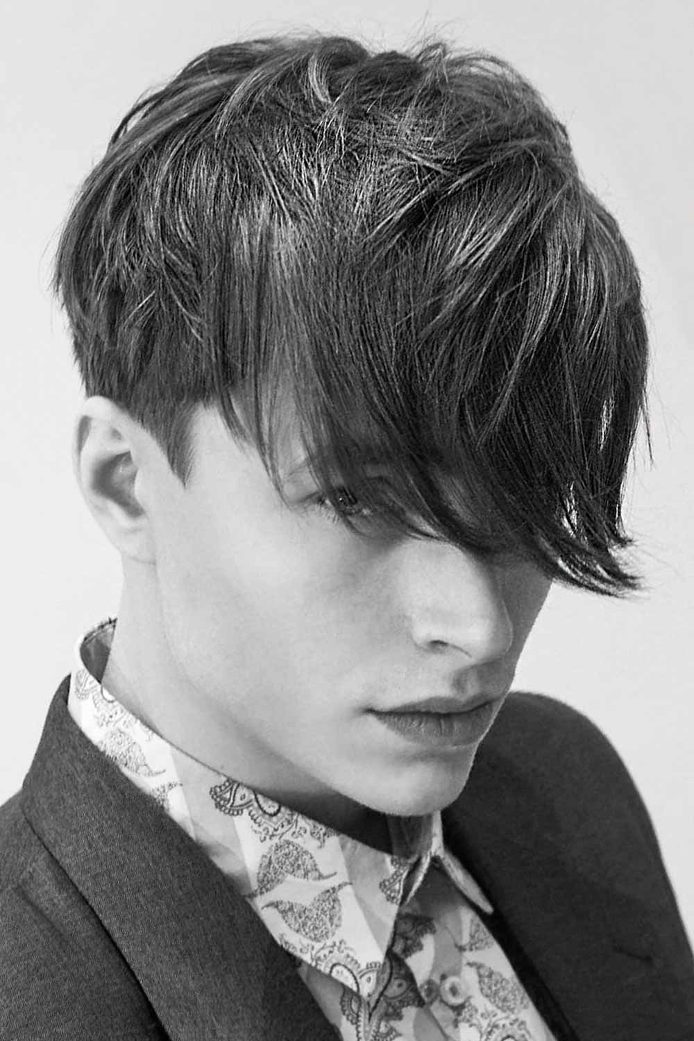 Layered Bang #mediumhaircutsformen #mensmediumhairstyles