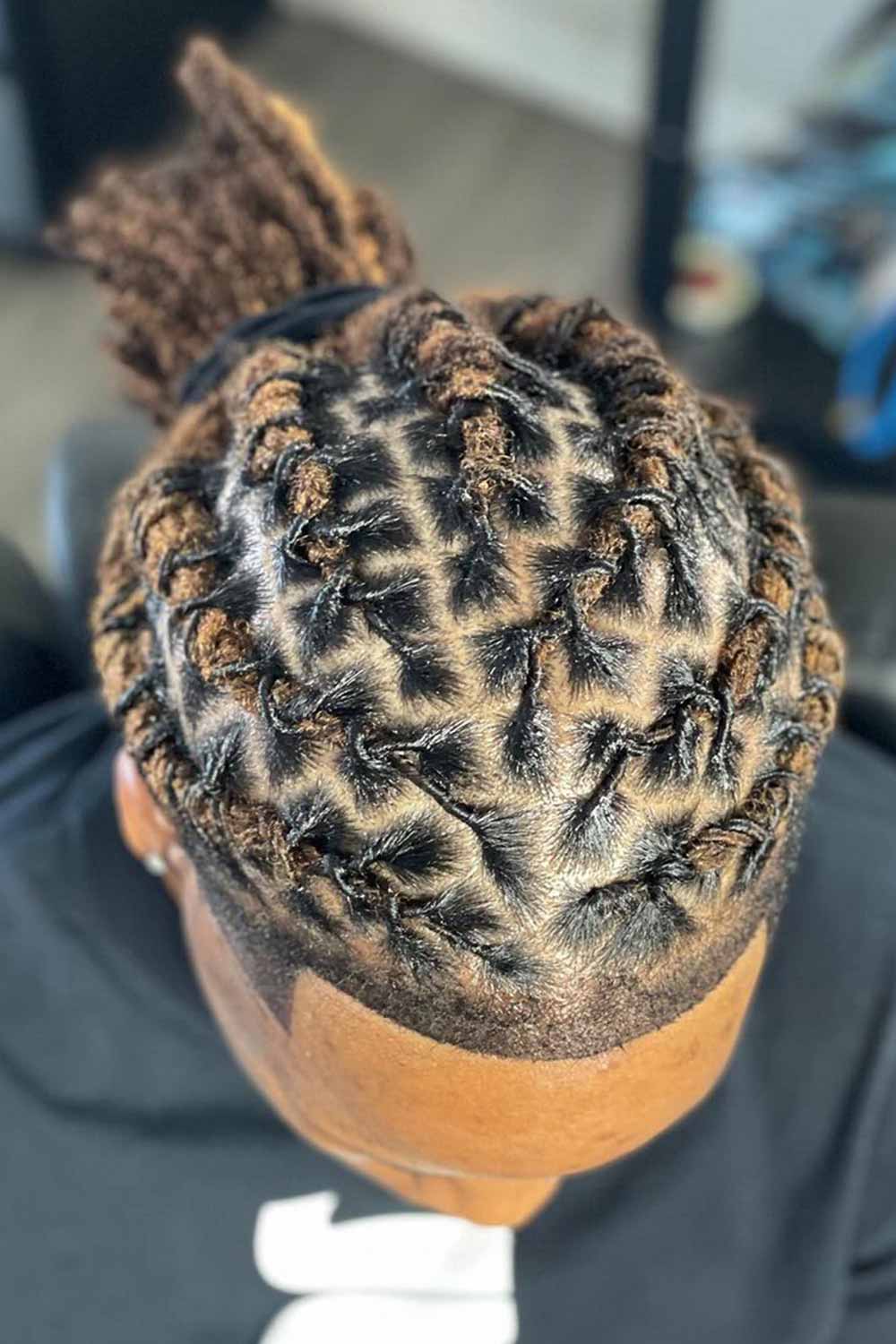 Highlighted & Twisted Dreads Into Pony #dreadlocks #dreads #locks #dreadlocksmen #mensdreadlocks