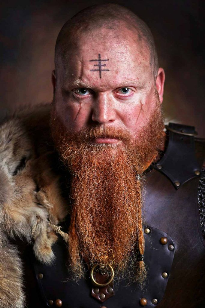 Red Beard + Small Side Braid #braidedbeard #vikingbeard #viking #vikingbeardstyles #vikingbeards
