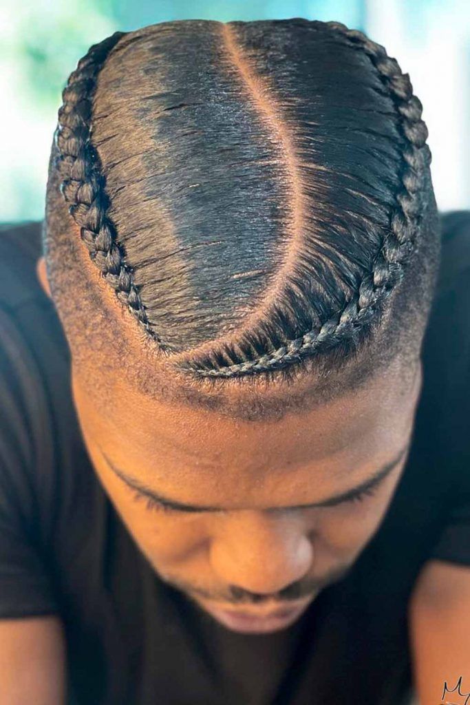 Simple Twins #blackbraidsmen #blackmenbraids #afrobraids