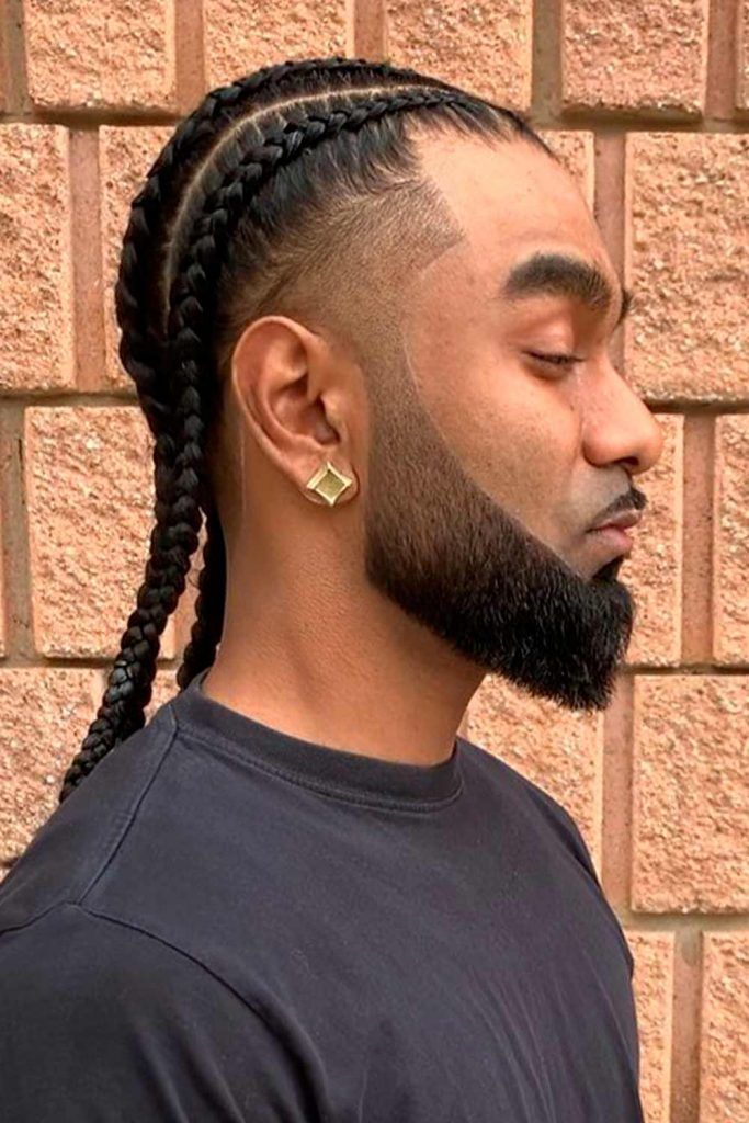 Simple Cornrows For Long Hair #blackbraidsmen #blackmenbraids #afrobraids