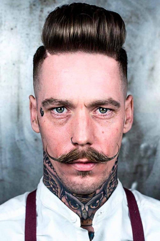 Handlebar + Pompadour #handlebarmustache #mustache #mustachestyles #moustache