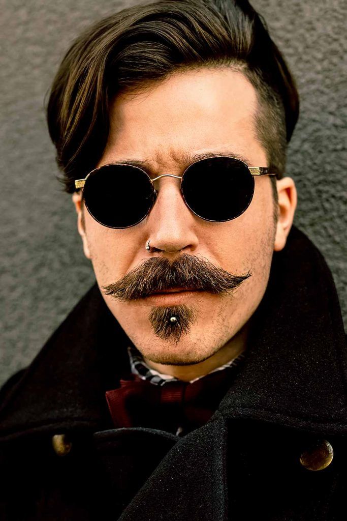 Handlebar Mustache + Short Sides Long Top #handlebarmustache #mustache #mustachestyles #moustache