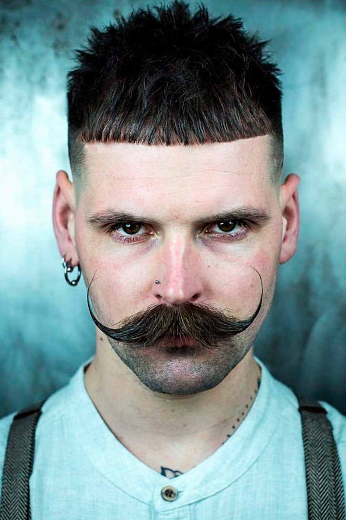 French Crop + Mustache #handlebarmustache #mustache #mustachestyles #moustache