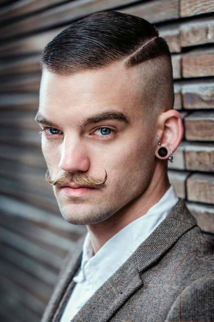 Handlebars + Crew Cut #handlebarmustache #mustache #mustachestyles #moustache