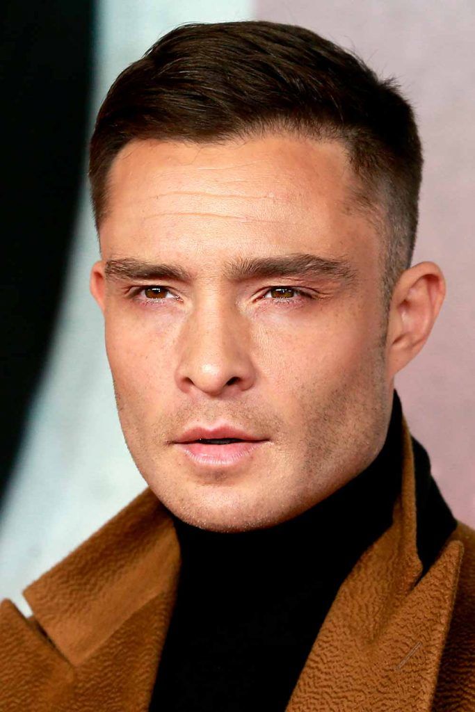 Image of The Ivy League oval face short haircut male