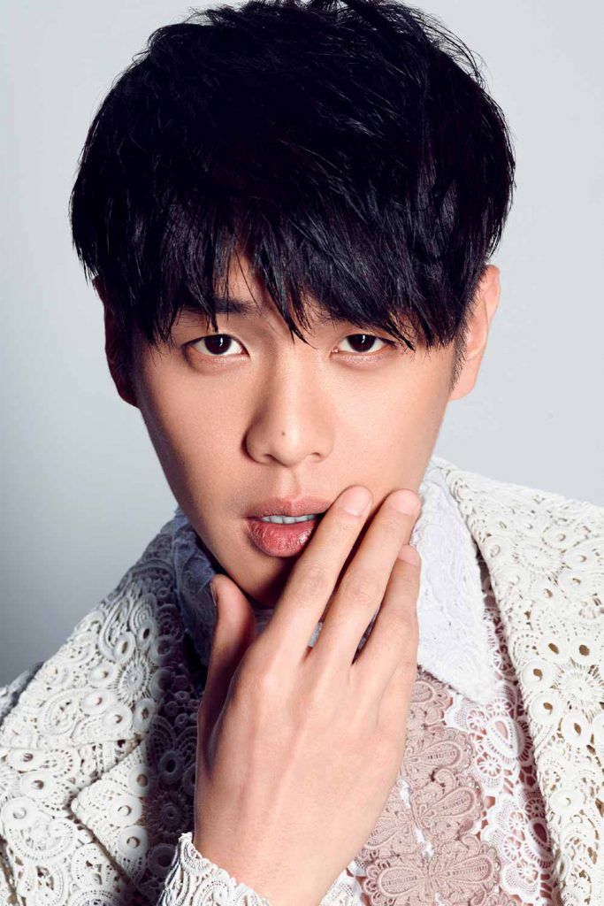 korean hairstyles for men layered fringe two block