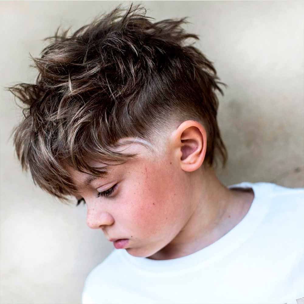 little boy haircuts medium fade highlights spiky