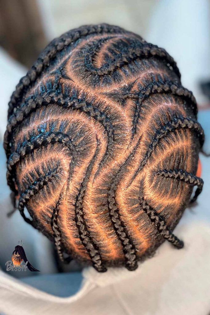 Weave Braid #popsmokebraids #braidsformen #cornrows