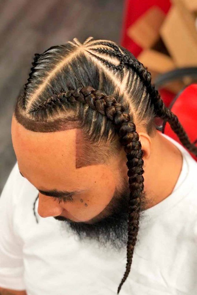 4 Pop Smoke Braids #popsmokebraids #braidsformen #cornrows