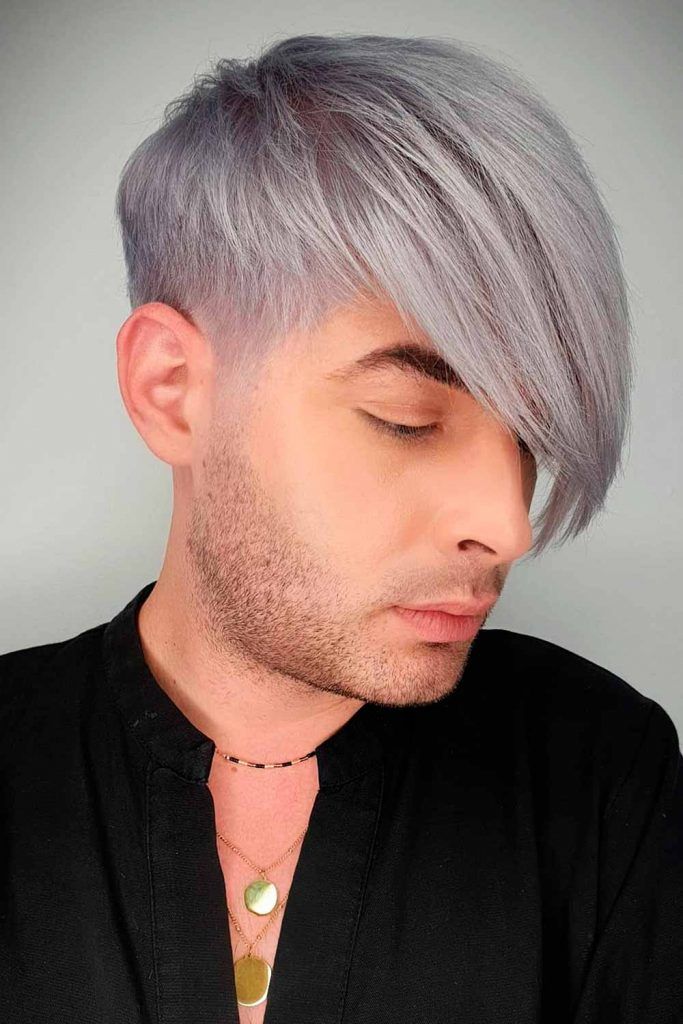 Side Swept Undercut #silverhairmen #silverhair #greyhair #grayhair